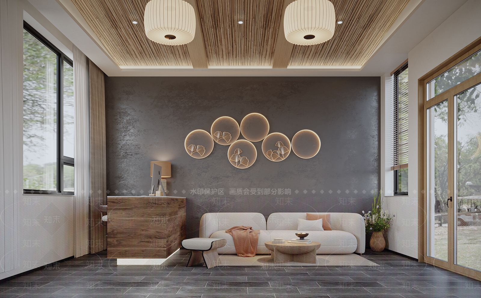 民宿前台接待厅3D模型下载【ID:1147327830】