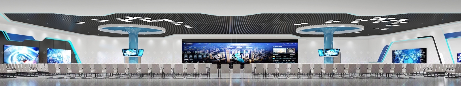现代科技企业路演厅3D模型下载【ID:1147330099】