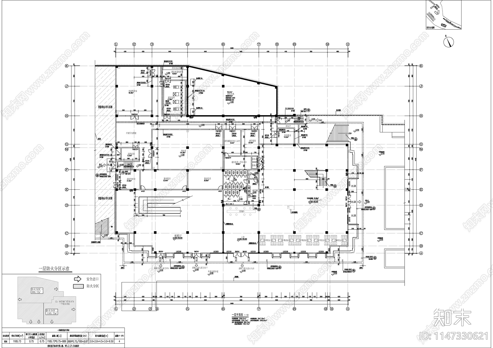 仿古风格游客服务中心建筑cad施工图下载【ID:1147330621】
