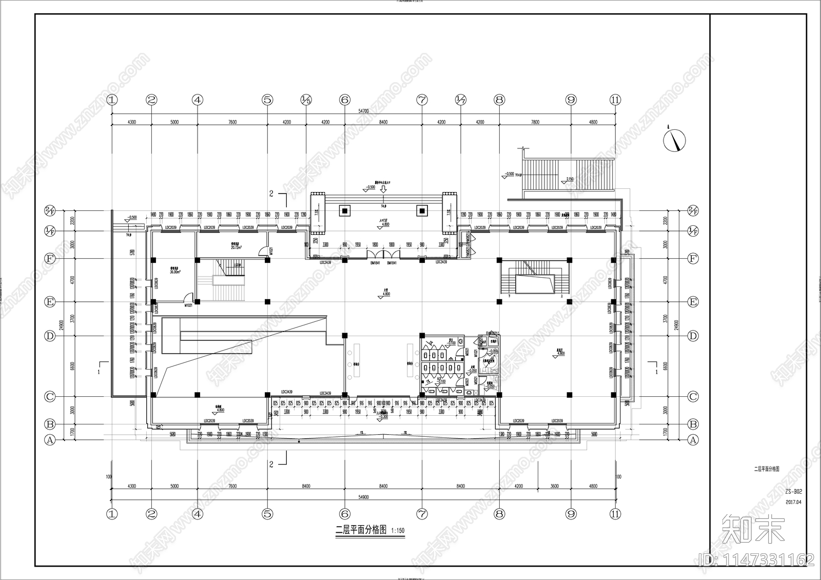 候船游客服务中心建筑cad施工图下载【ID:1147331162】