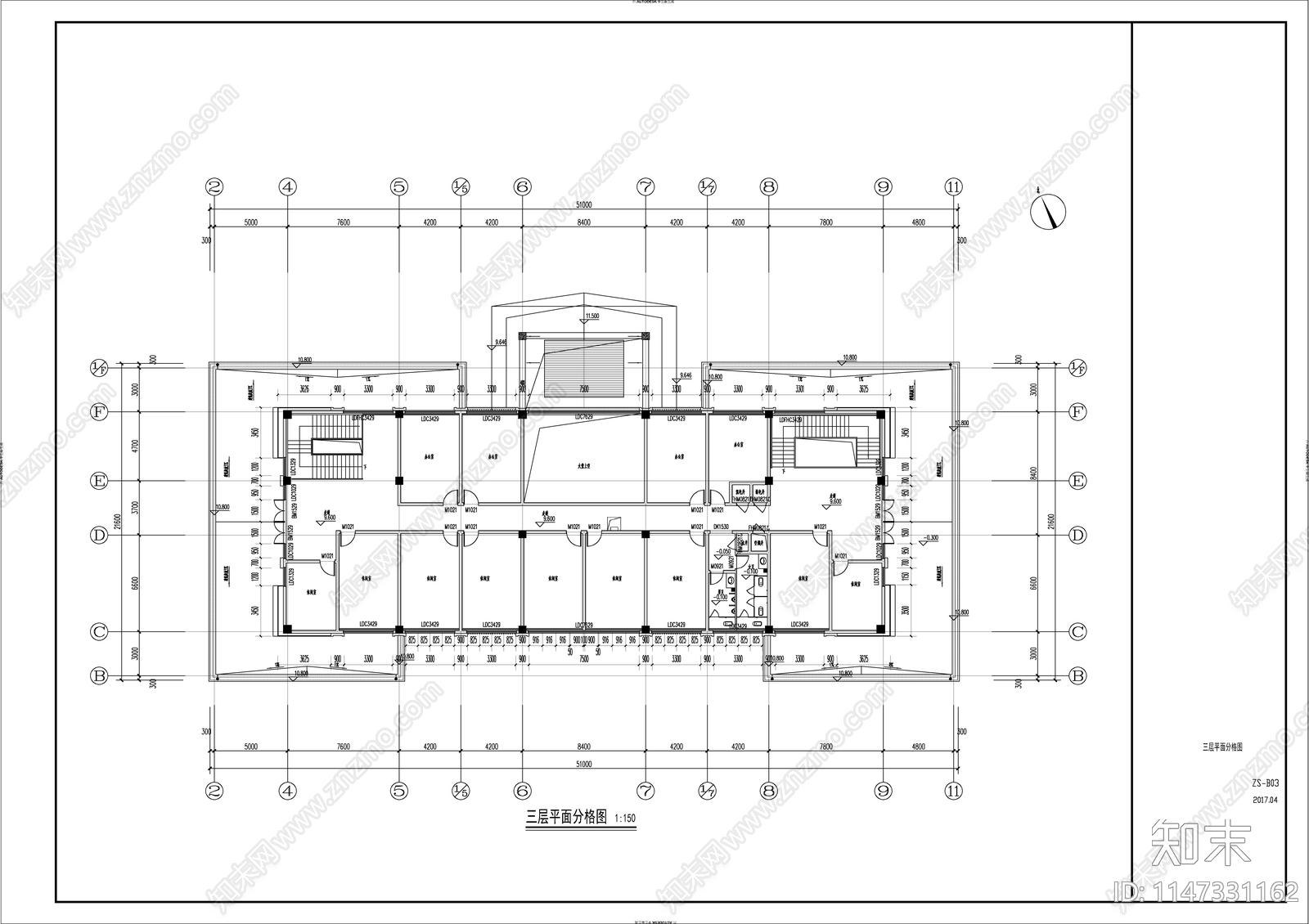 候船游客服务中心建筑cad施工图下载【ID:1147331162】