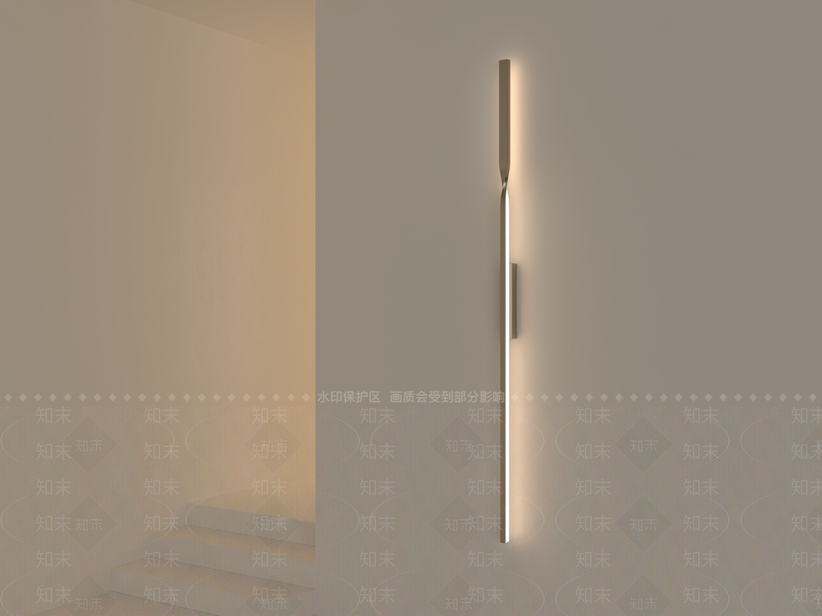 长条壁灯3D模型精品下载_3dmax模型_知末网