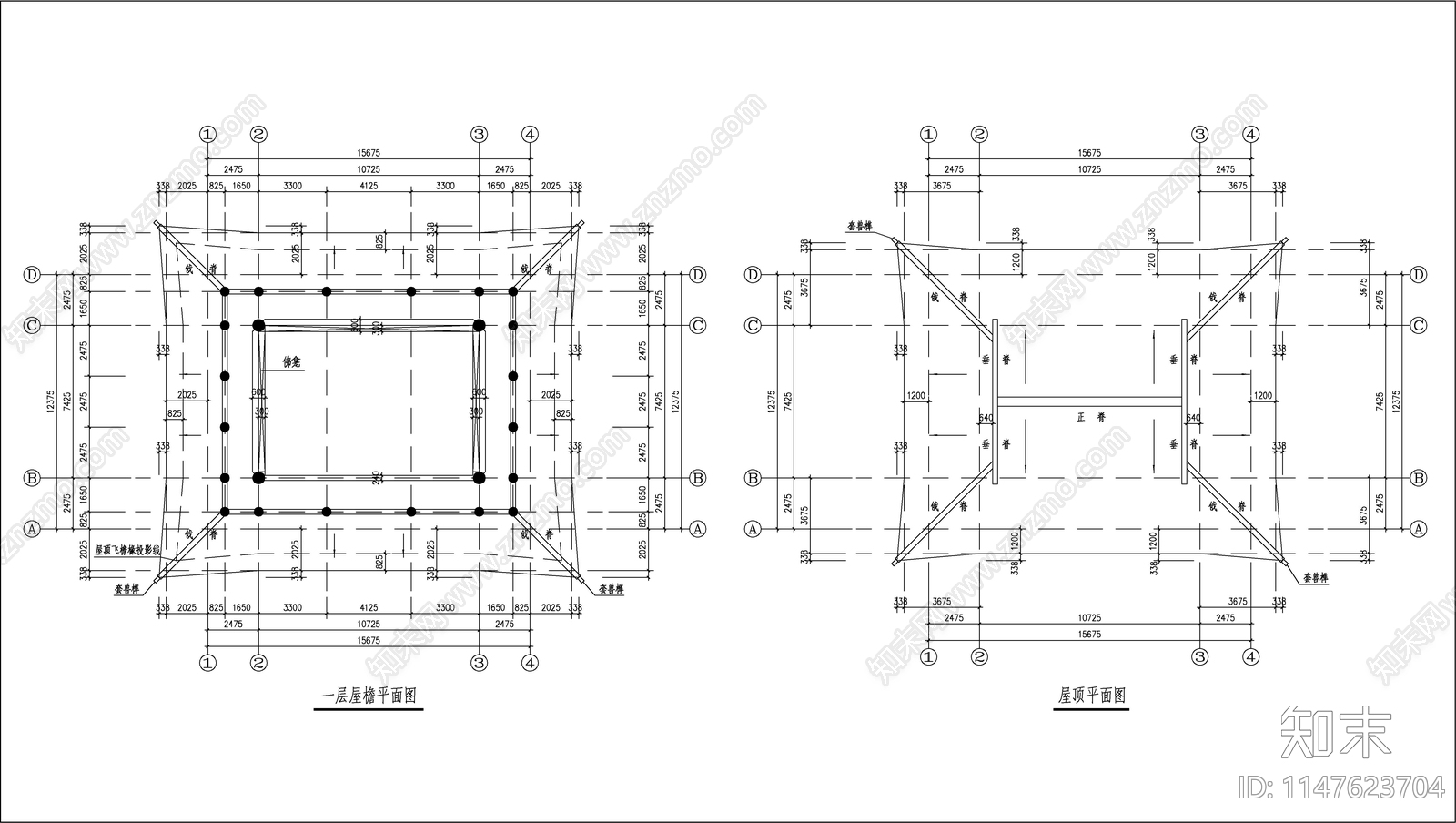 万佛亭cad施工图下载【ID:1147623704】