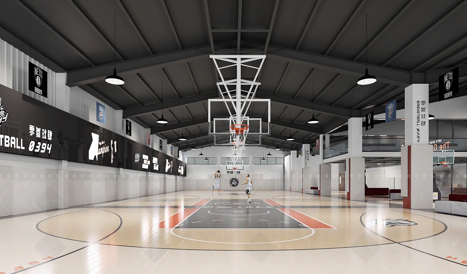 现代篮球场馆3D模型下载【ID:1147332308】