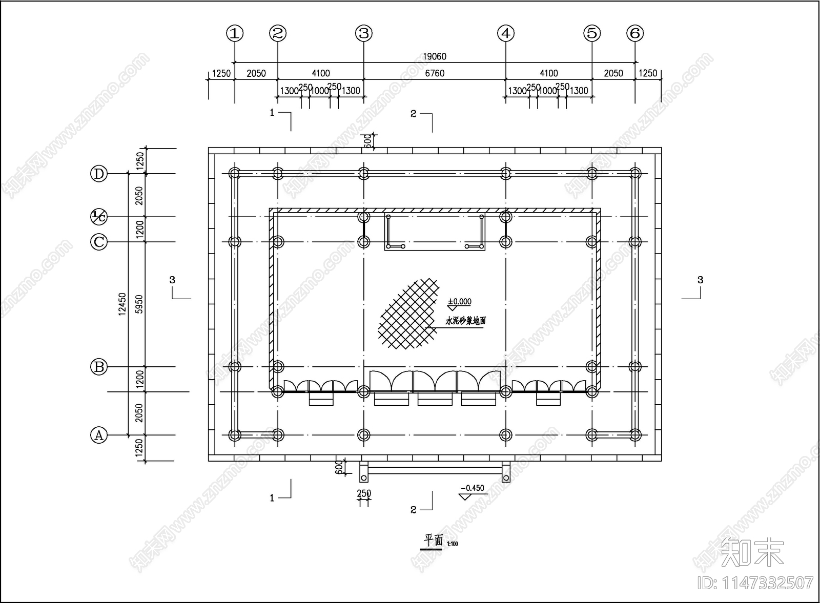 庙宇建筑cad施工图下载【ID:1147332507】