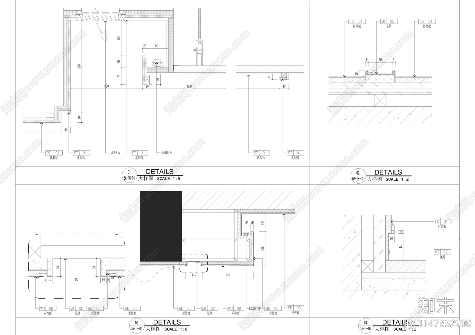 会议室室内cad施工图下载【ID:1147332900】