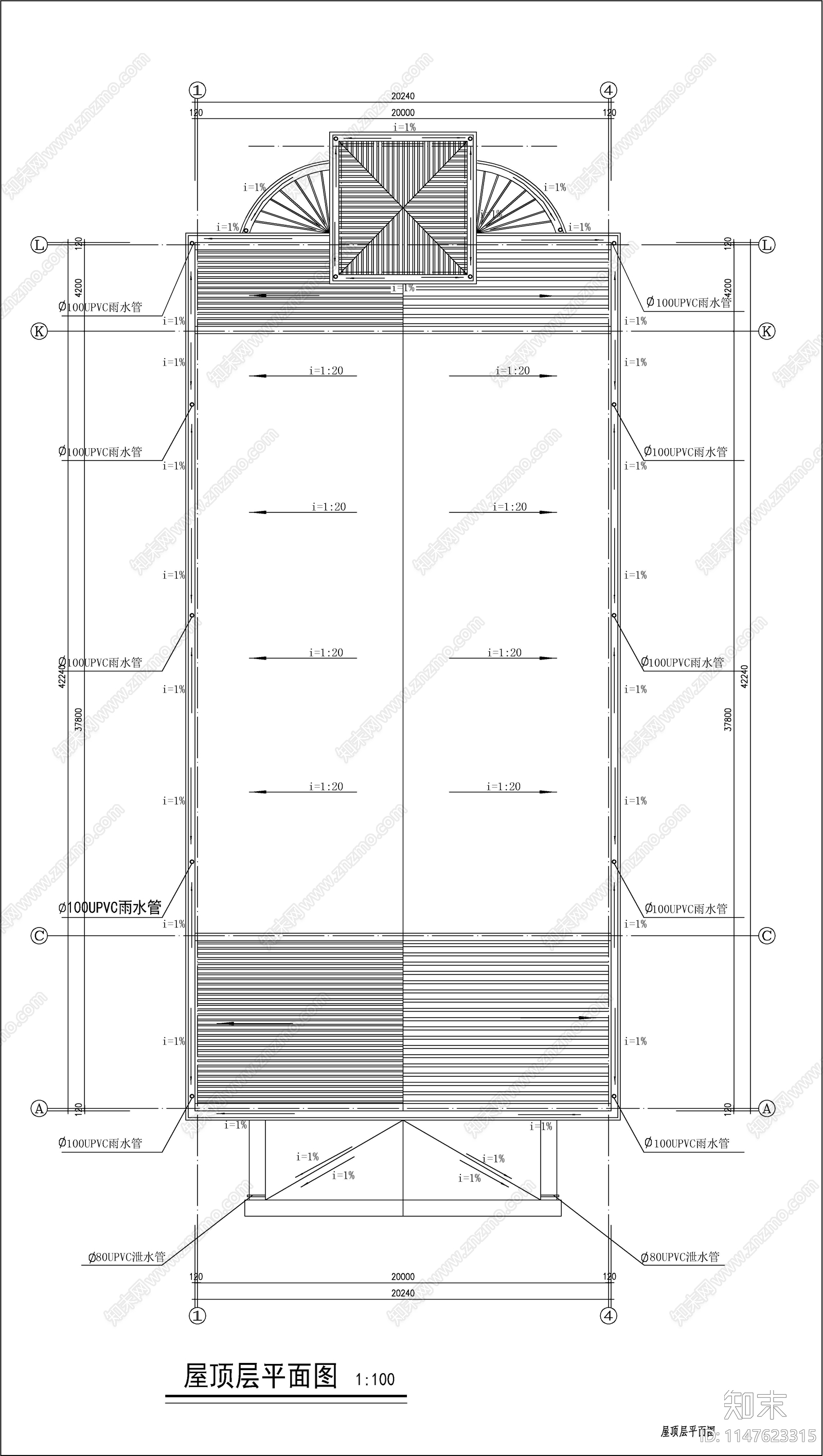 教堂建筑cad施工图下载【ID:1147623315】