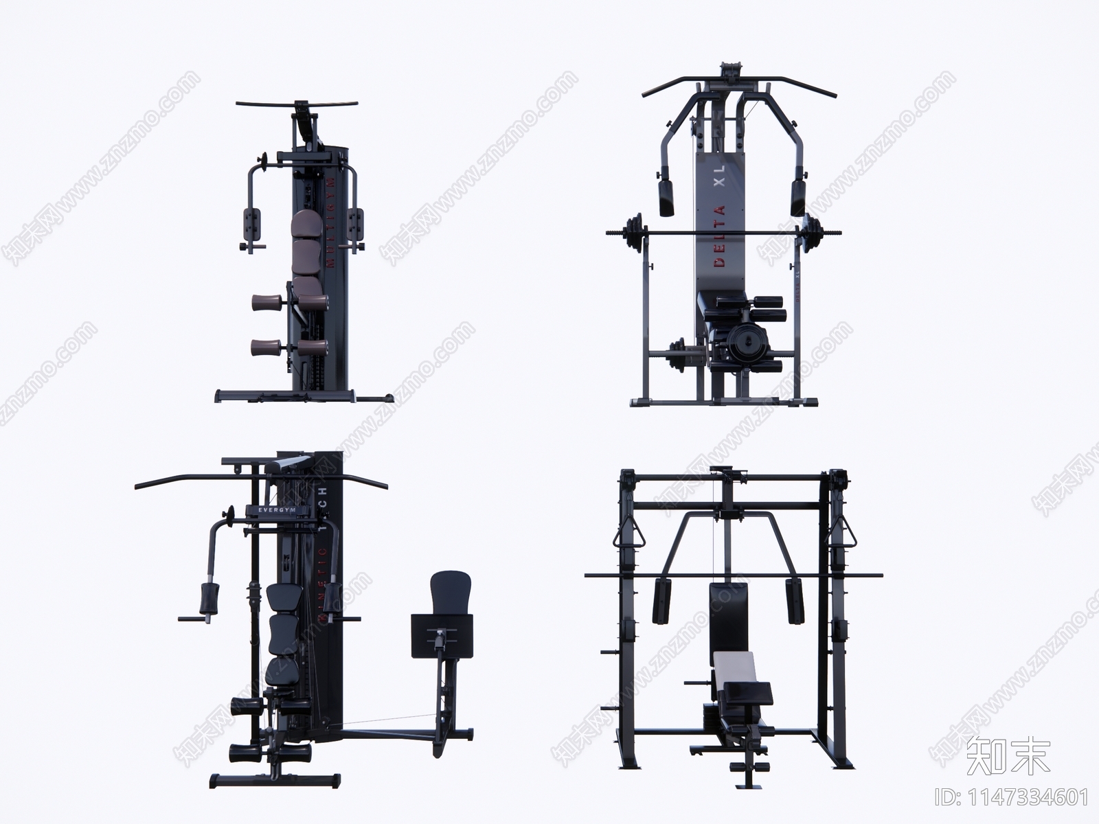 现代健身器械SU模型下载【ID:1147334601】