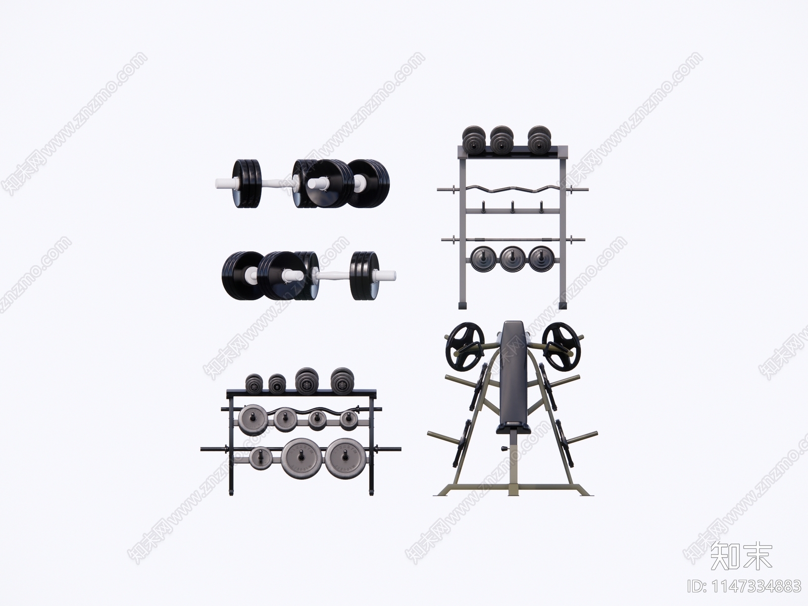 现代健身器械SU模型下载【ID:1147334883】