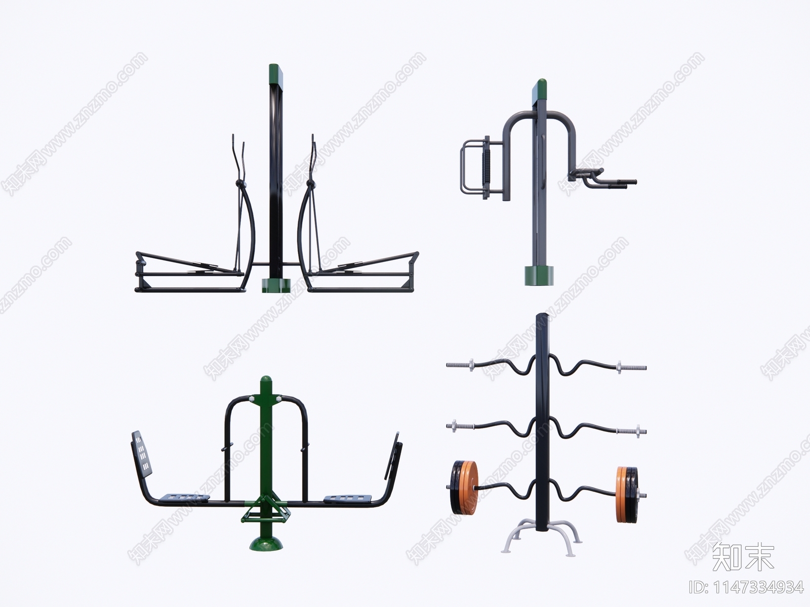 现代健身器械SU模型下载【ID:1147334934】