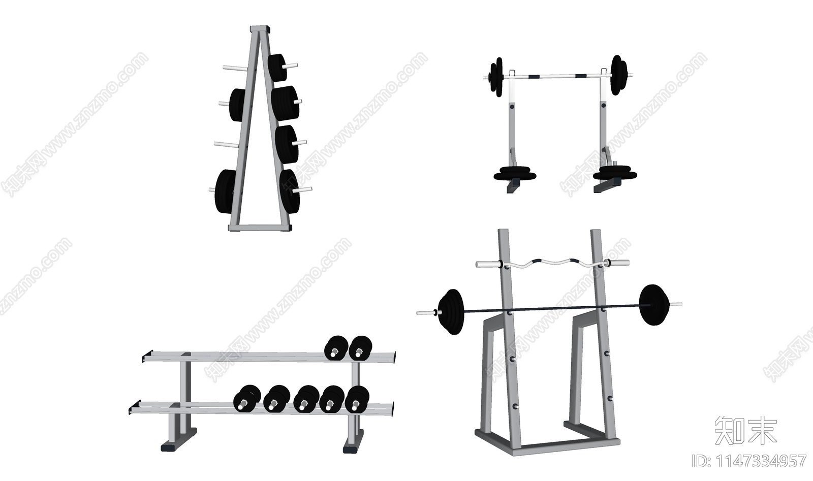 现代健身器械SU模型下载【ID:1147334957】