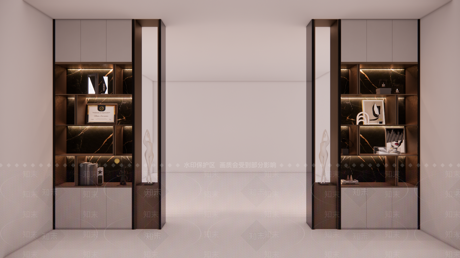 现代轻奢隔断柜SU模型下载【ID:1147336317】