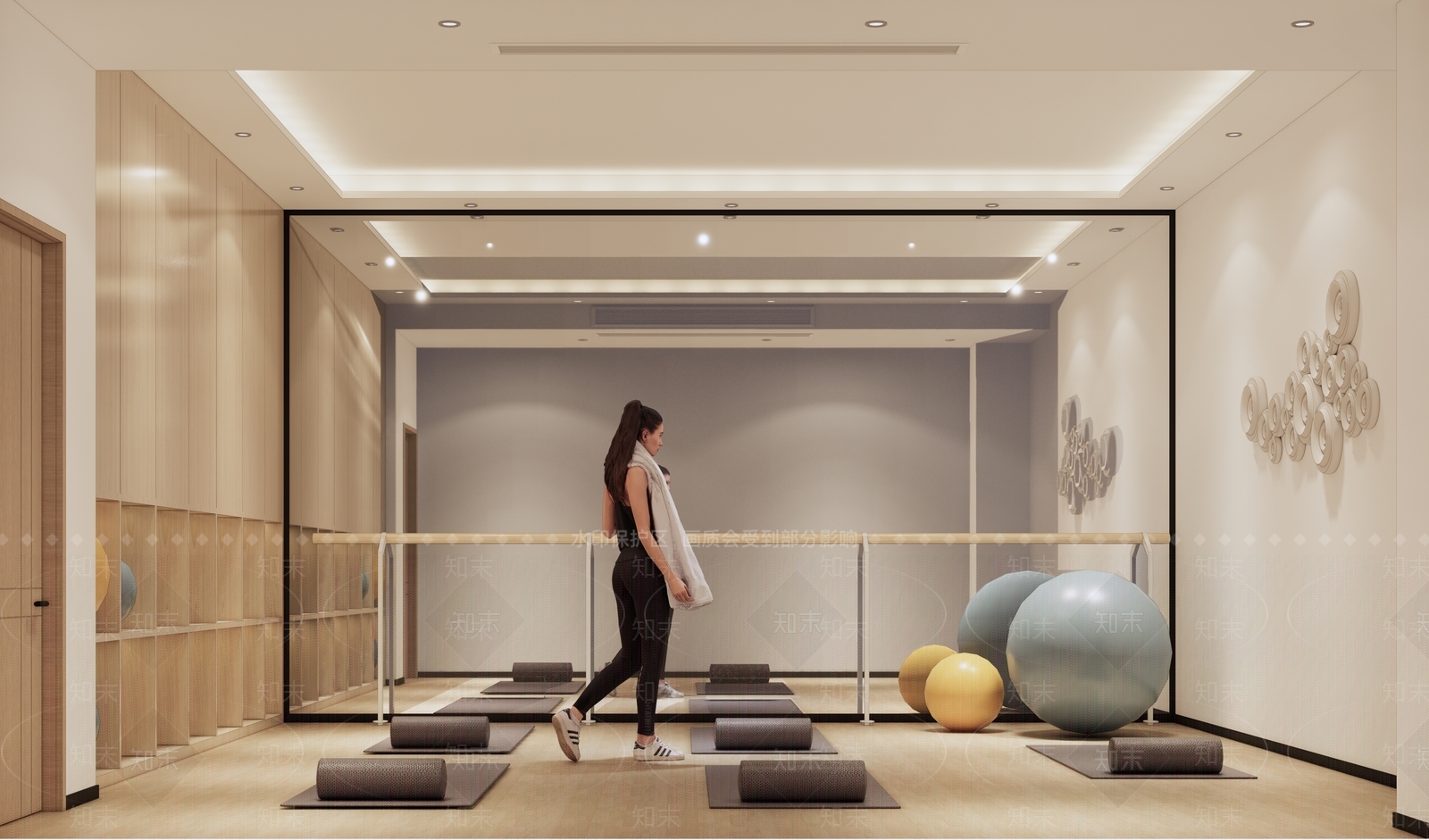 现在瑜伽室SU模型下载【ID:1147518498】