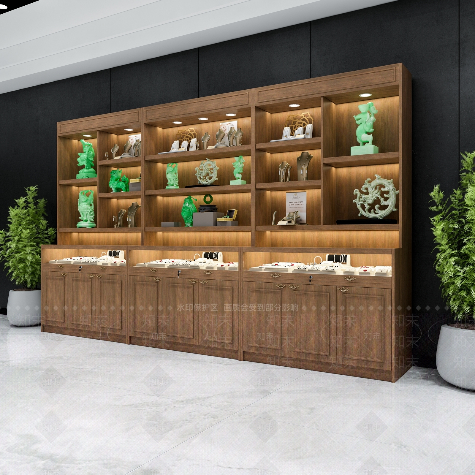 饰品展柜3D模型下载【ID:1147337997】