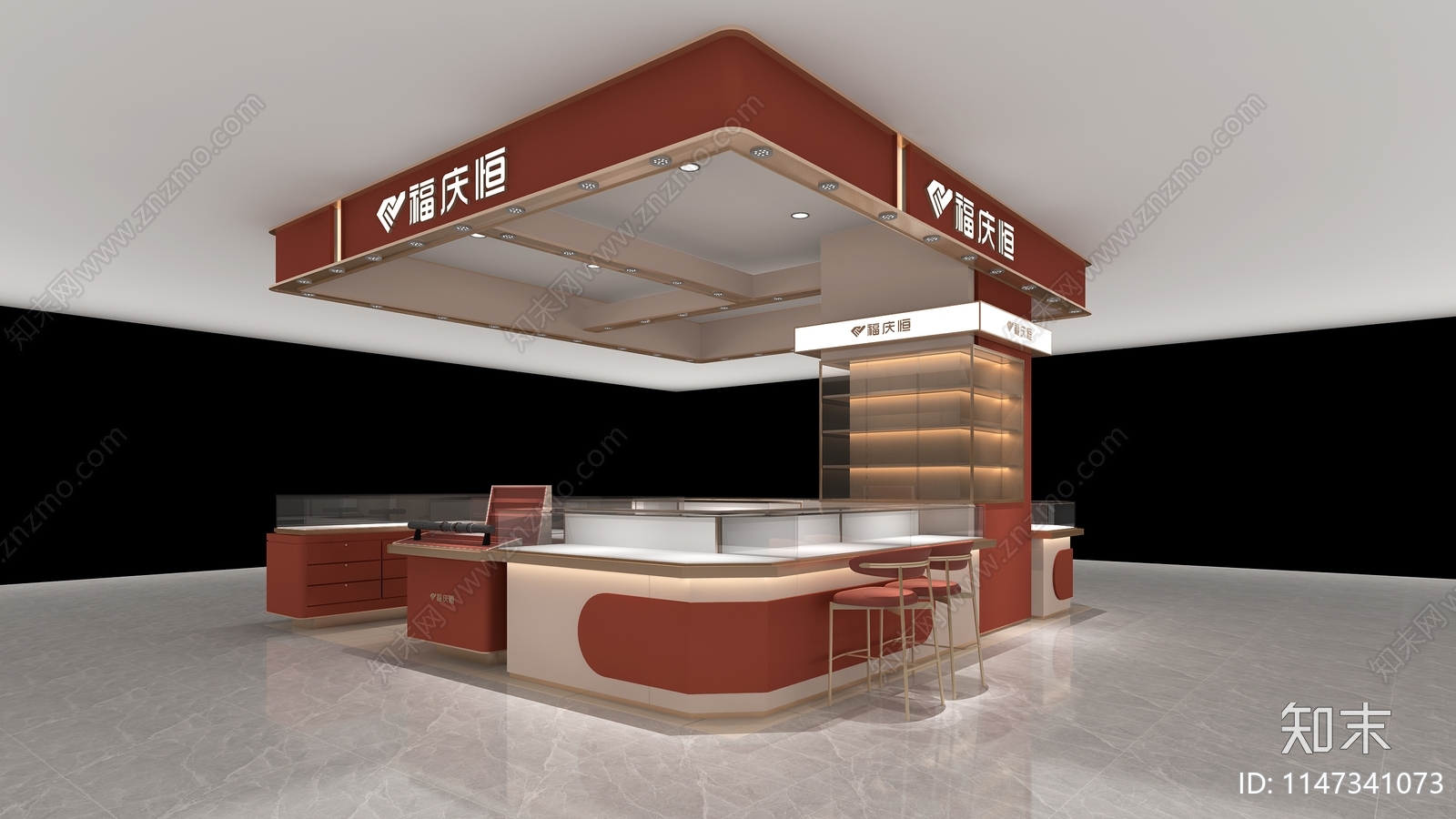 珠宝店面3D模型下载【ID:1147341073】