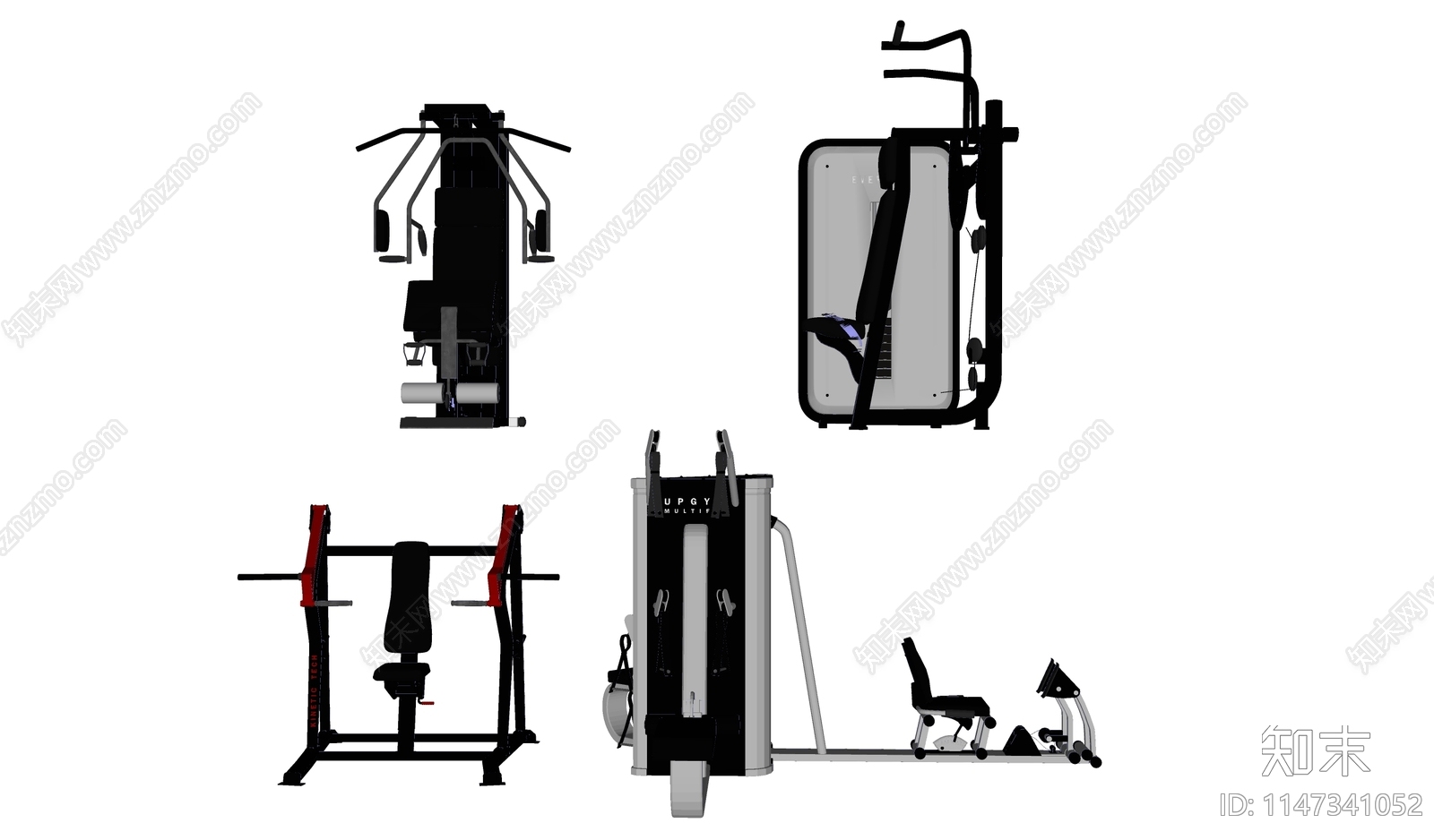 现代健身器械SU模型下载【ID:1147341052】