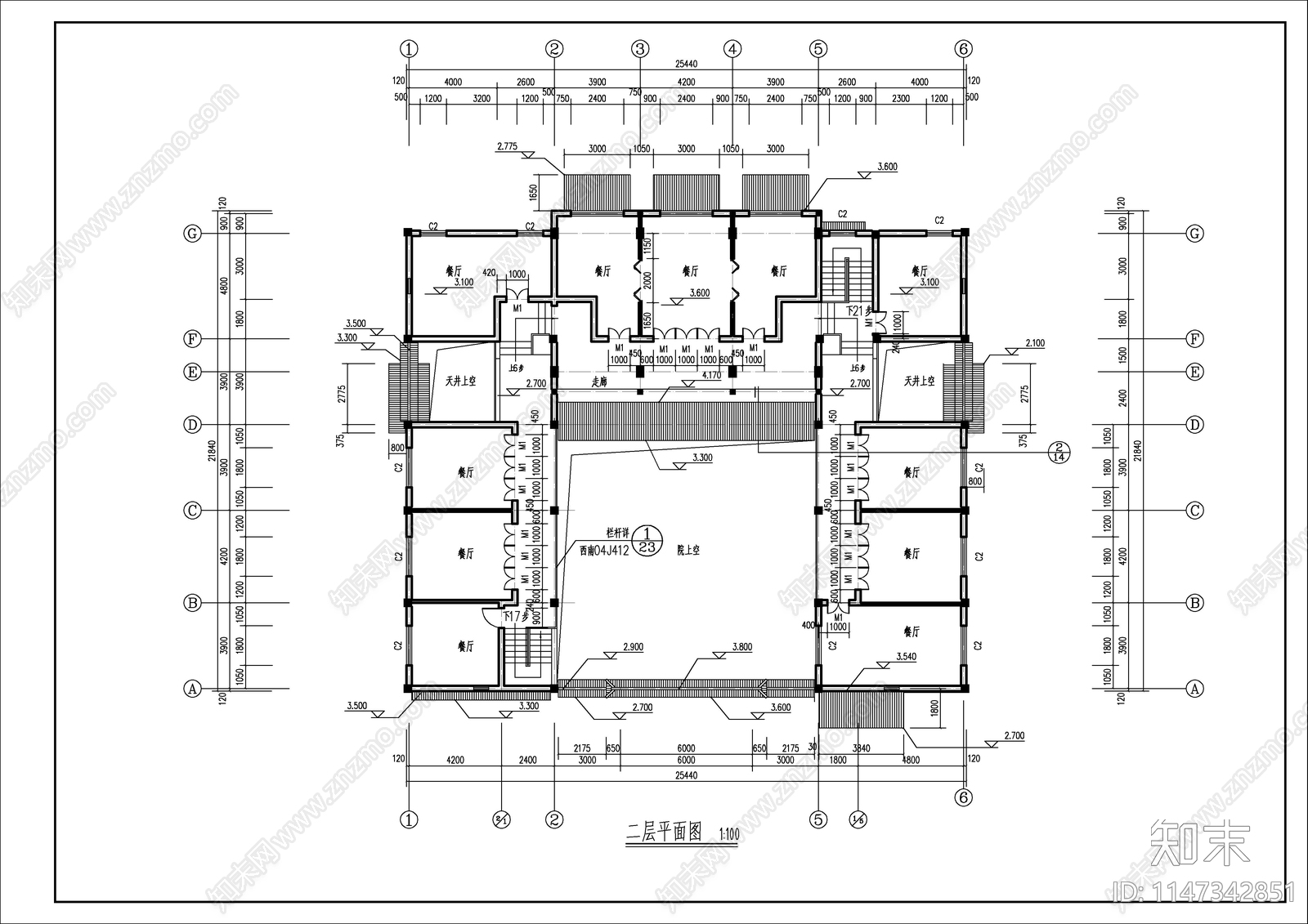 云南民居式餐厅建筑cad施工图下载【ID:1147342851】