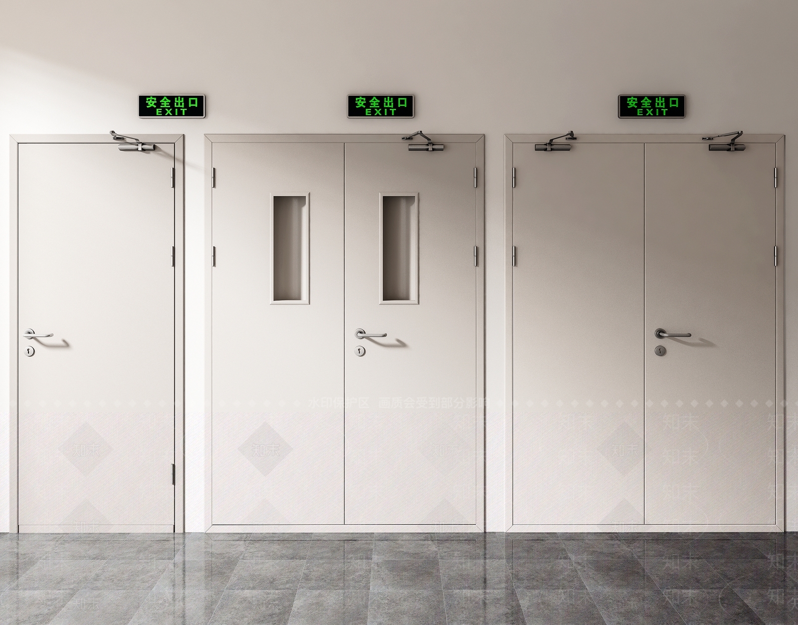 现代消防门3D模型下载【ID:1147349118】