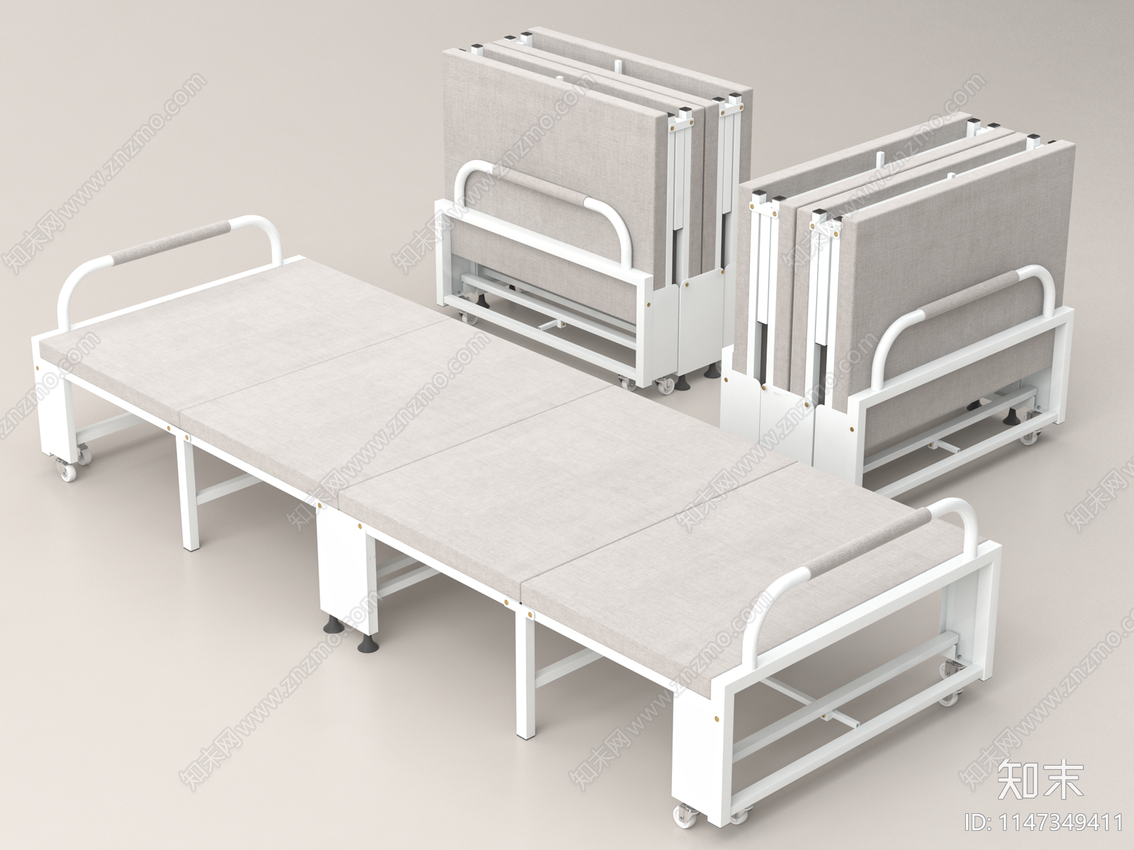 现代折叠床3D模型下载【ID:1147349411】