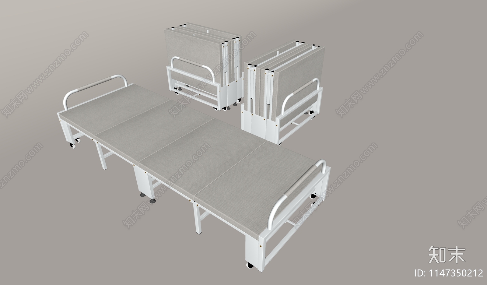 现代折叠床SU模型下载【ID:1147350212】
