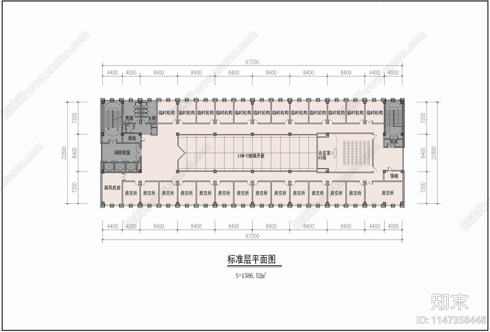 24套政务服务中心办公楼cad施工图下载【ID:1147358448】