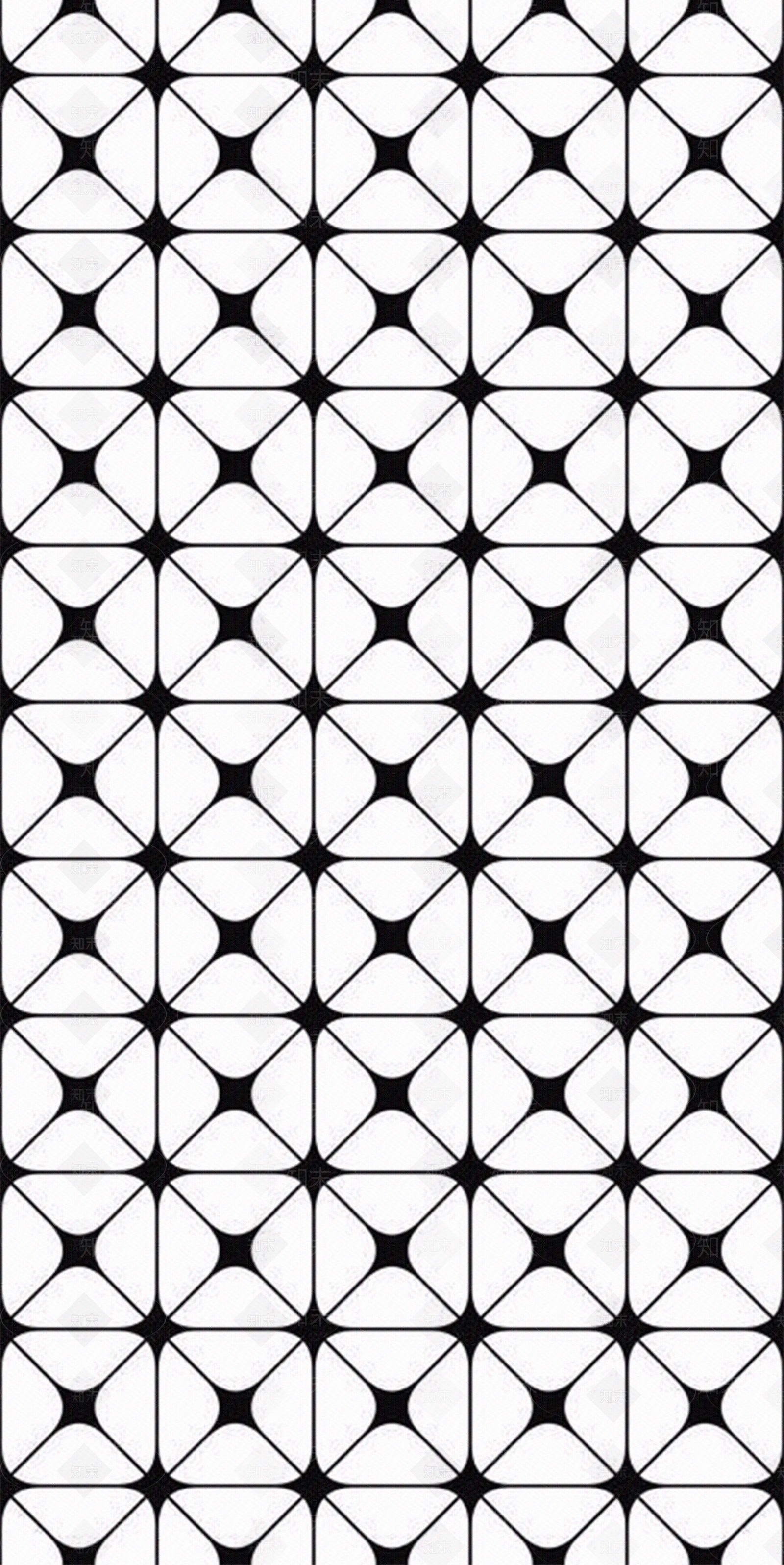 无缝黑白凹凸几何拼花瓷砖贴图下载【ID:1147360529】