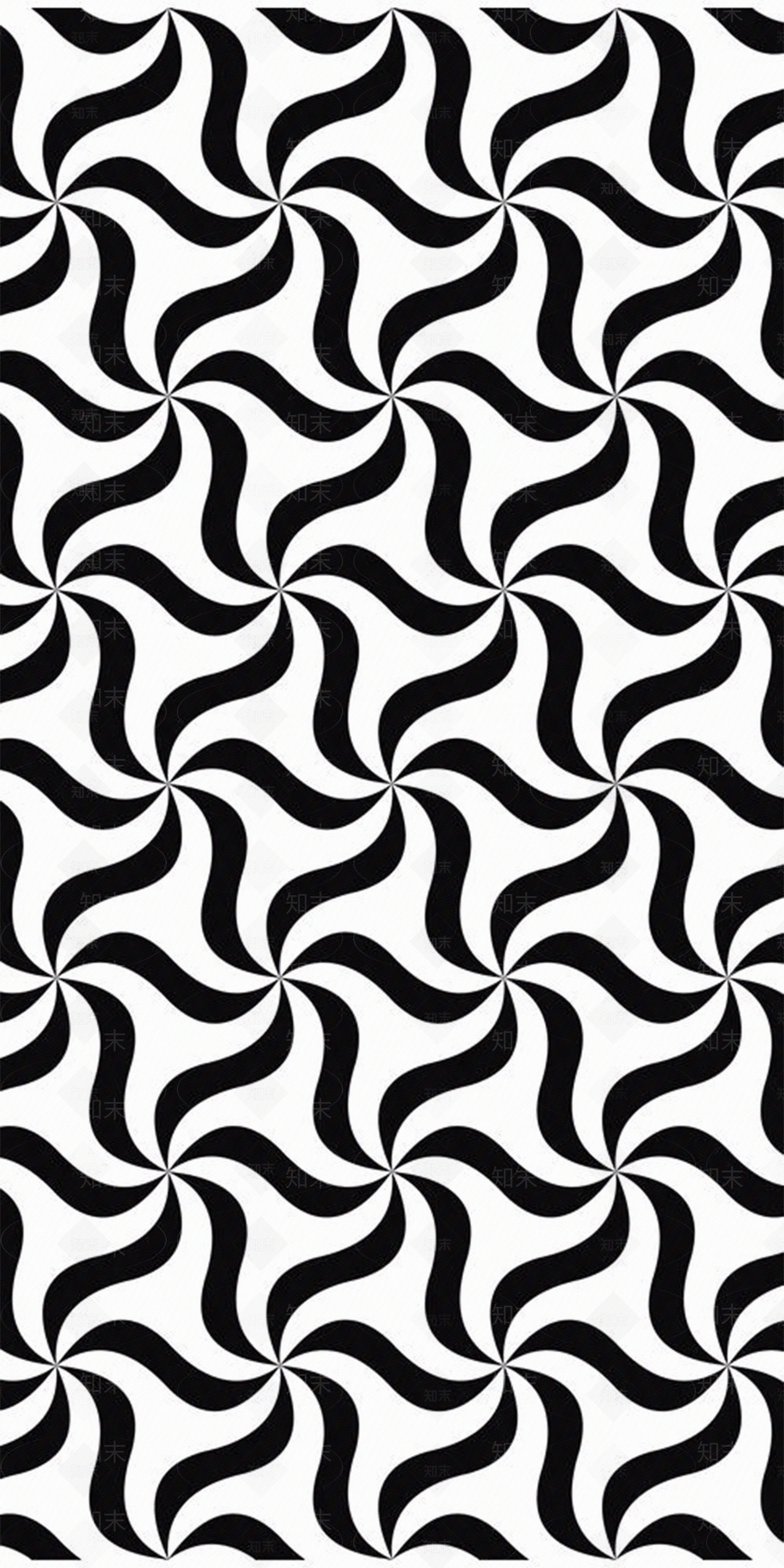 无缝黑白凹凸几何拼花瓷砖贴图下载【ID:1147360784】