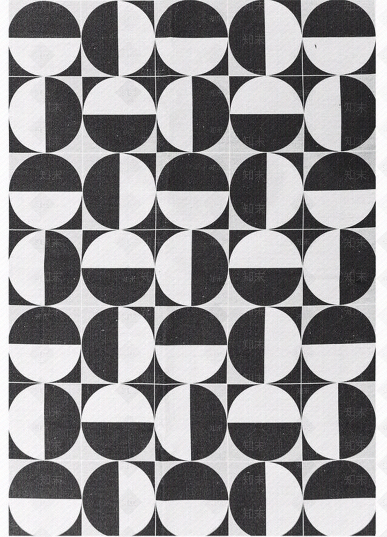 无缝黑白凹凸几何拼花瓷砖贴图下载【ID:1147361136】