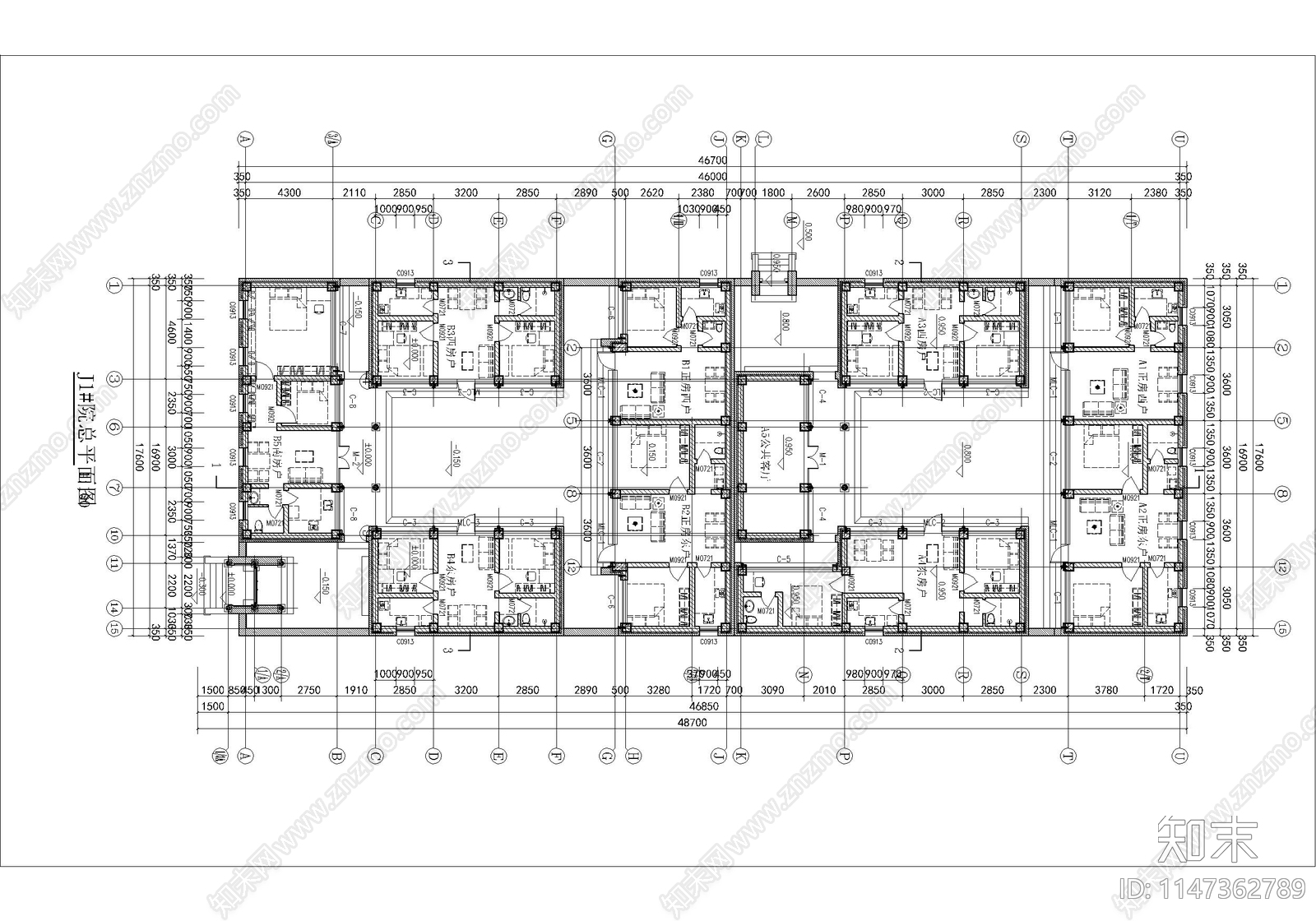 北方古城四合院施工图下载【ID:1147362789】