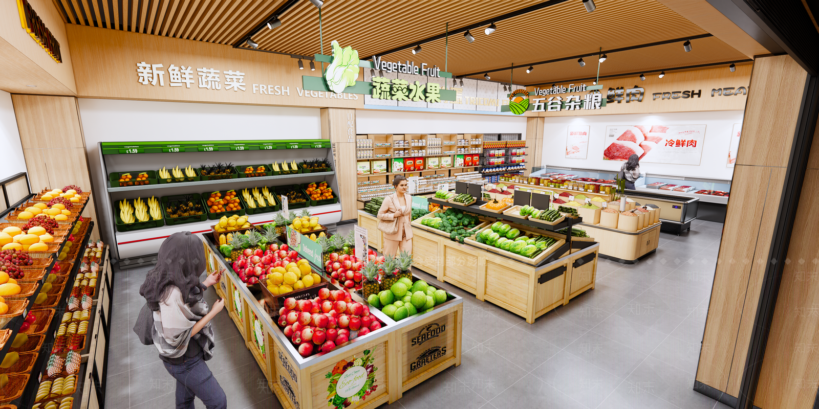农产品展示厅SU模型下载【ID:1147367992】