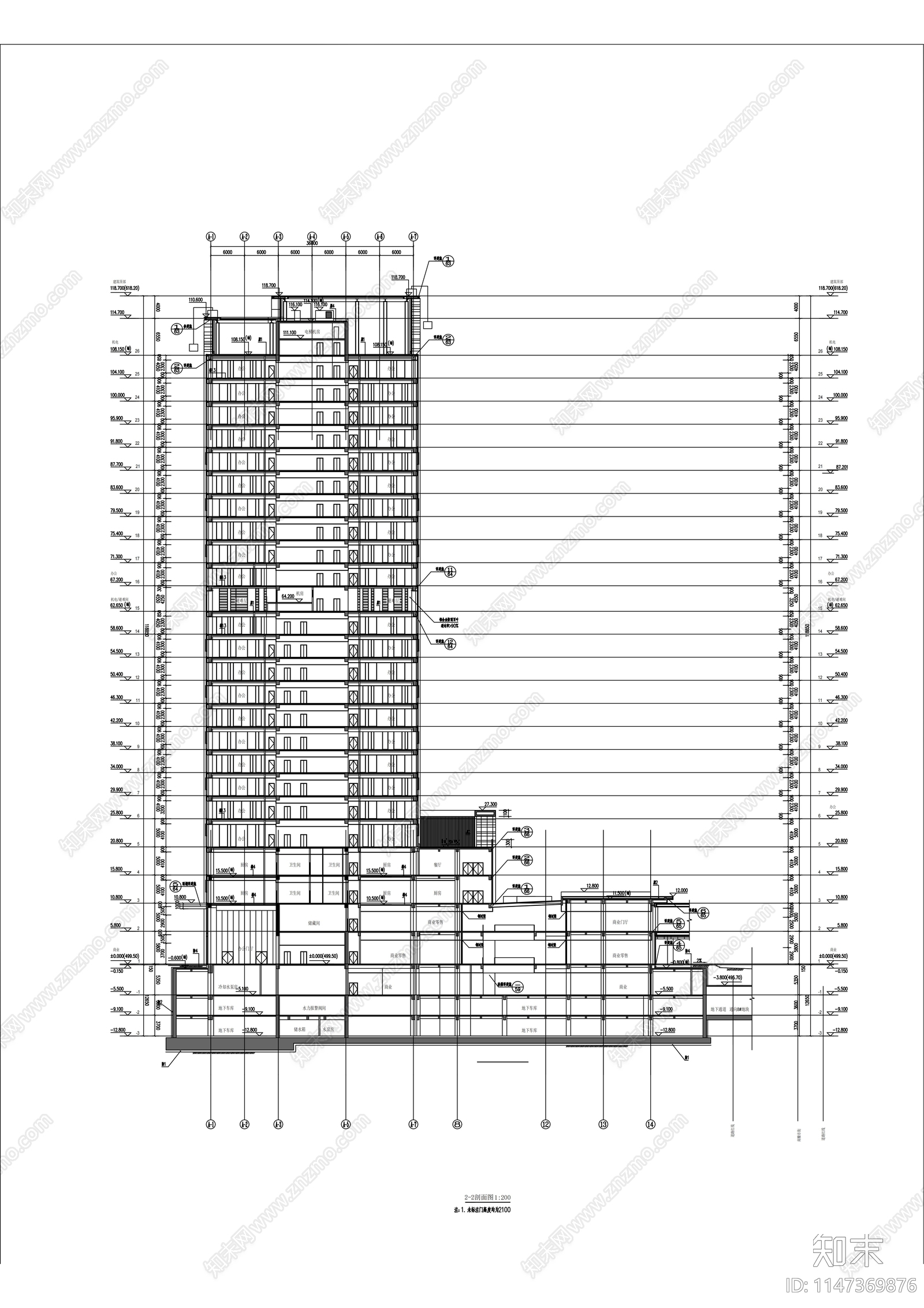 铁狮门商业建筑cad施工图下载【ID:1147369876】