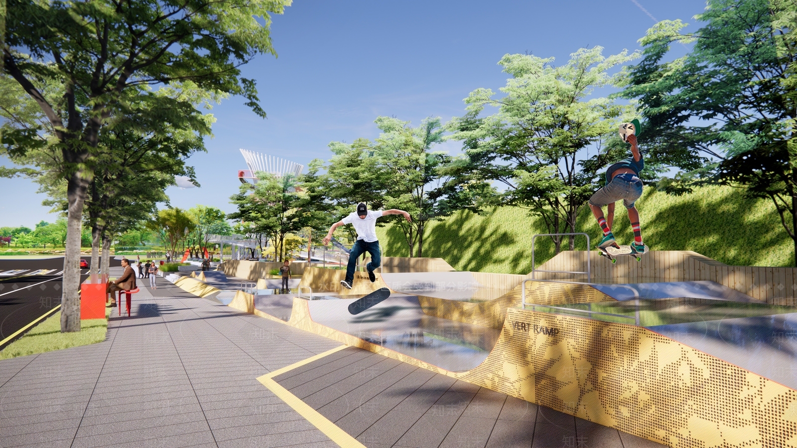 滑板运动公园SU模型下载【ID:1147541753】