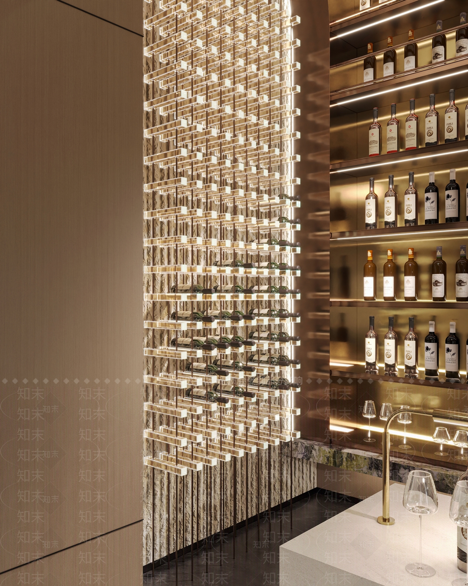 现代酒吧吧台SU模型下载【ID:1147376048】