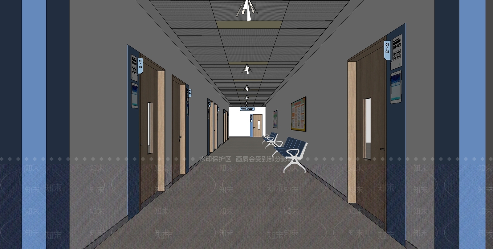 候诊室SU模型下载【ID:1147393829】