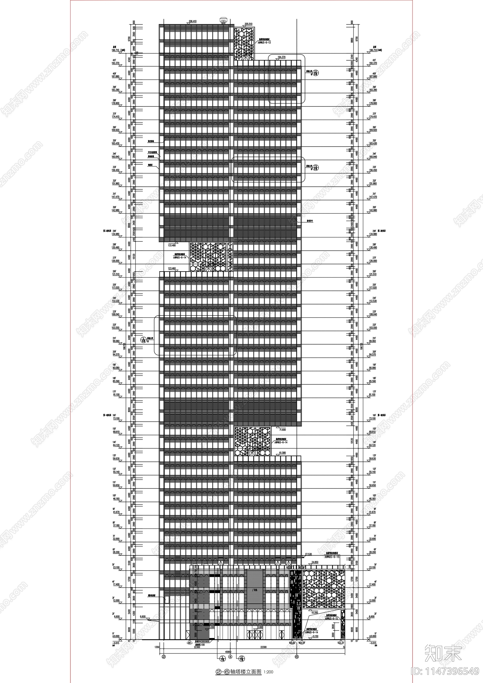 196Mcad施工图下载【ID:1147396549】