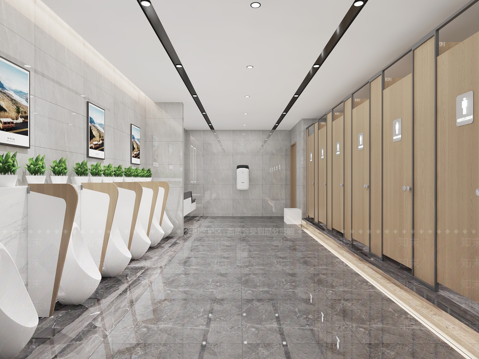 现代公共卫生间无障碍卫生间酒店卫生间办公室卫生间3D模型下载【ID:1147397773】