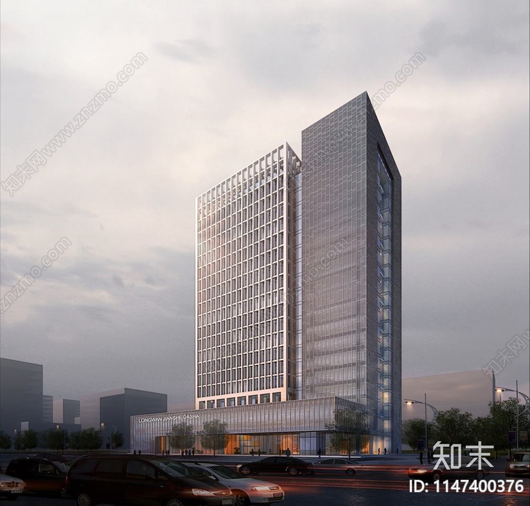 高层塔楼办公楼施工图下载【ID:1147400376】