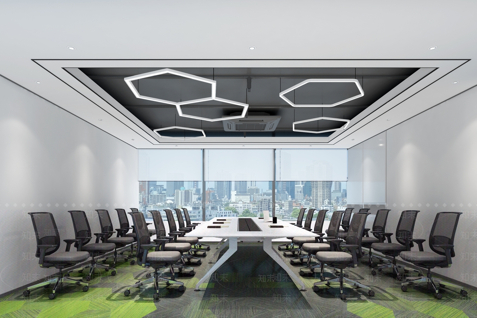 现代会议室3D模型下载【ID:1147408583】