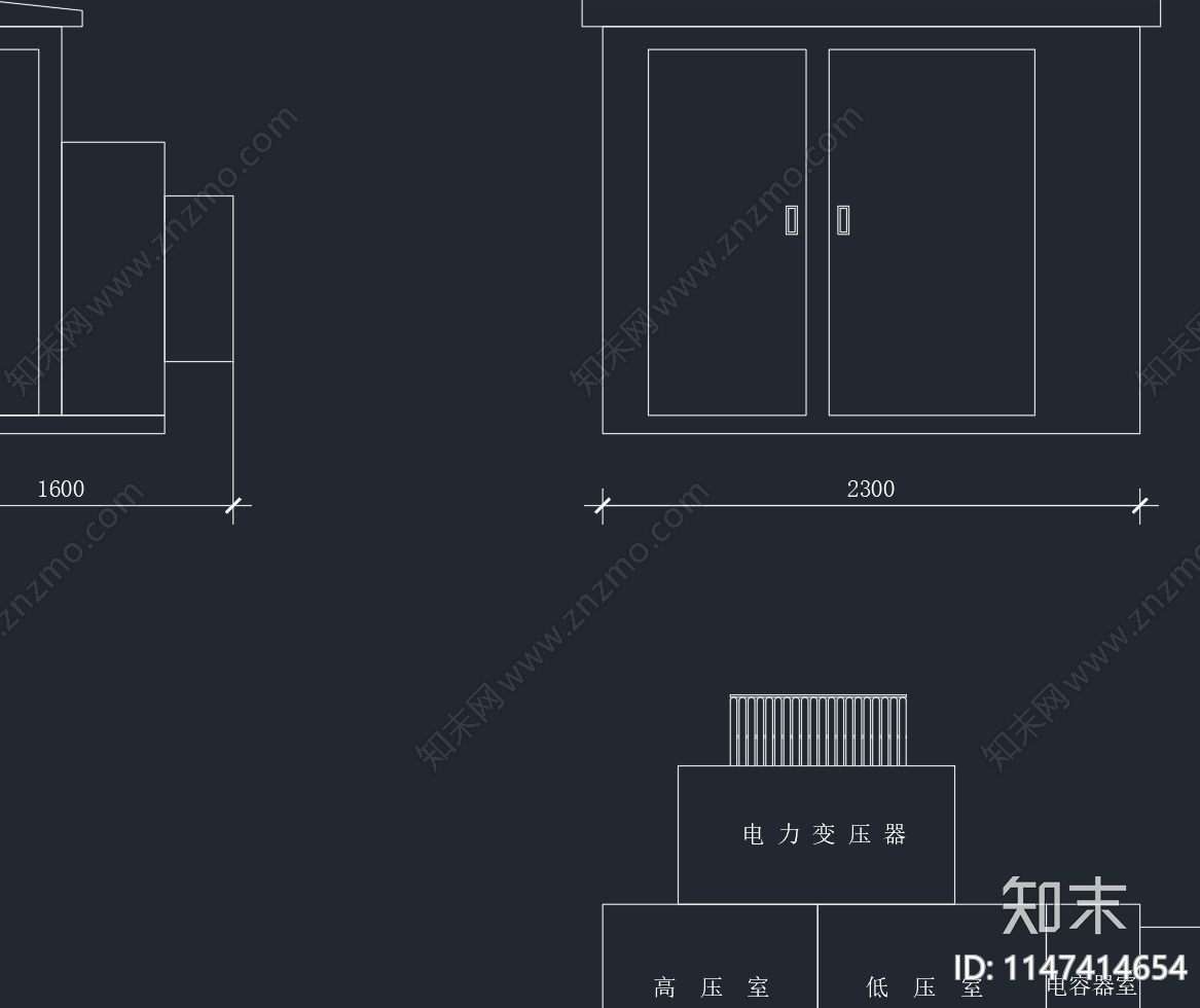 美式箱变cad施工图下载【ID:1147414654】