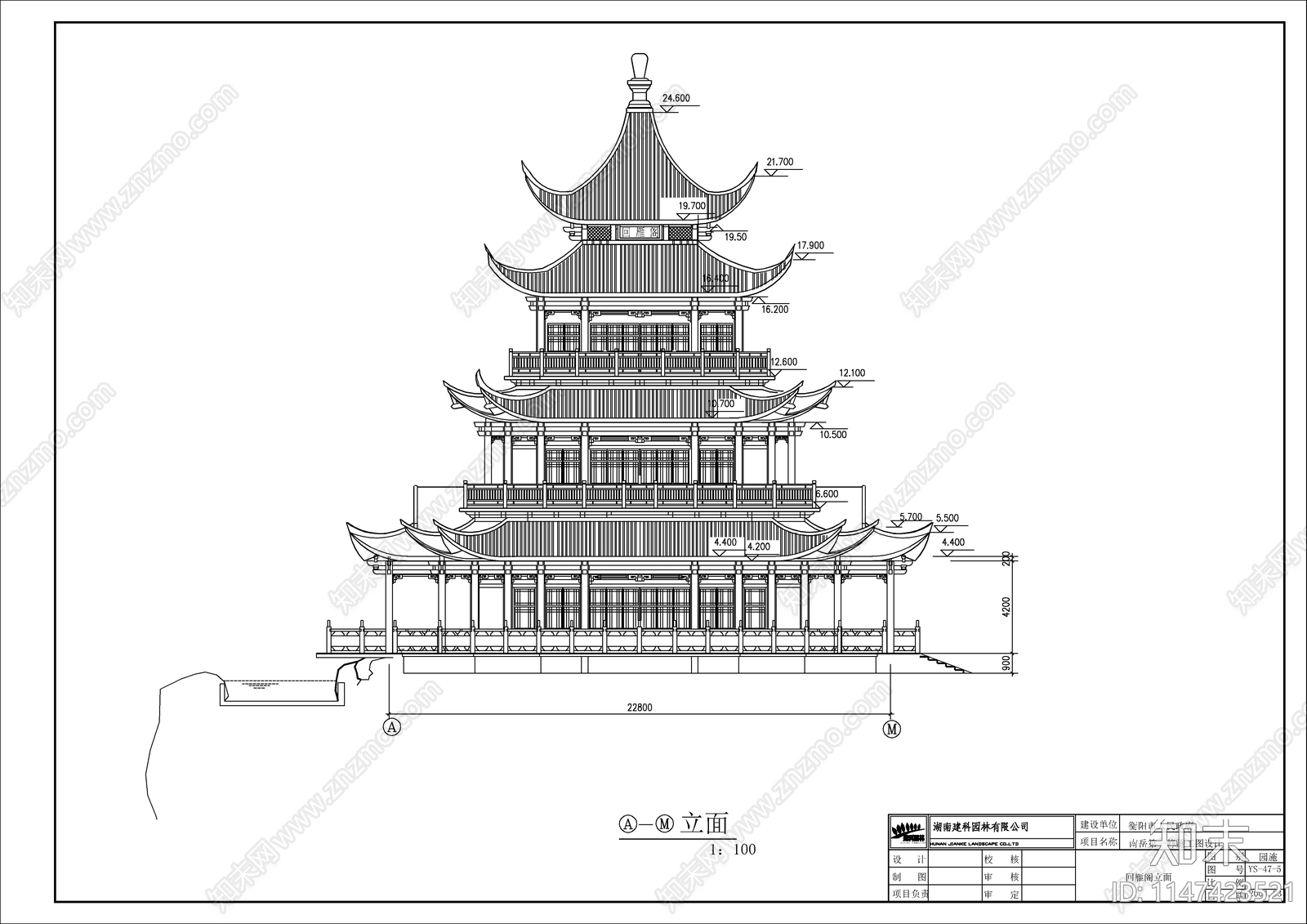 古建阁楼建筑群cad施工图下载【ID:1147423521】