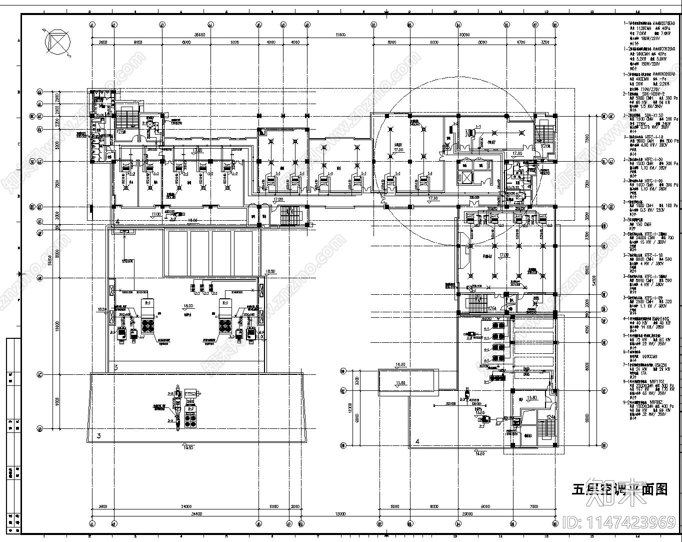 中央空调系统设计cad施工图下载【ID:1147423969】