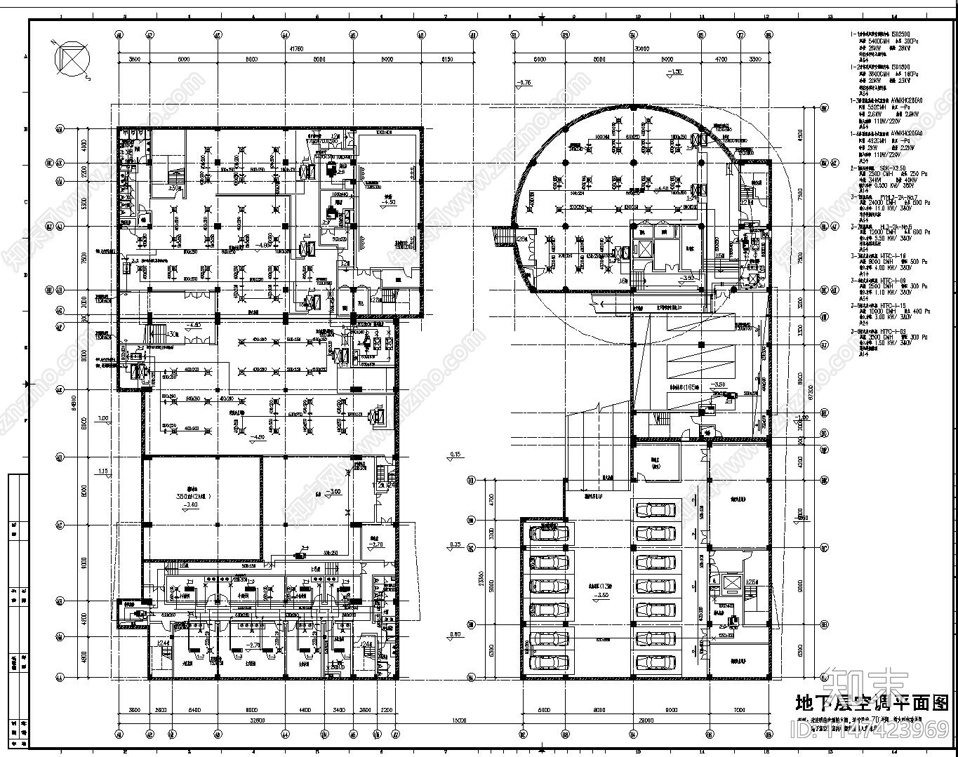 中央空调系统设计cad施工图下载【ID:1147423969】