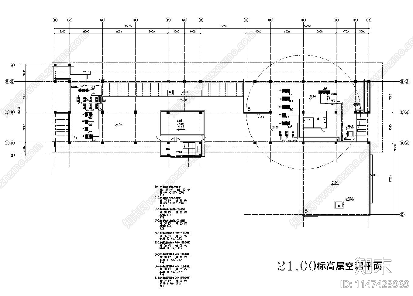 中央空调系统设计cad施工图下载【ID:1147423969】