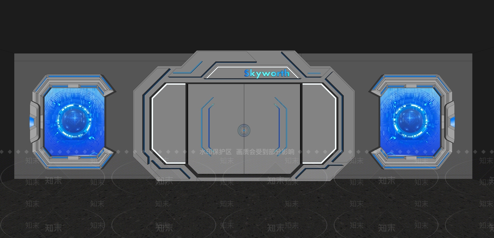 现代游戏VR室SU模型下载【ID:1147430274】