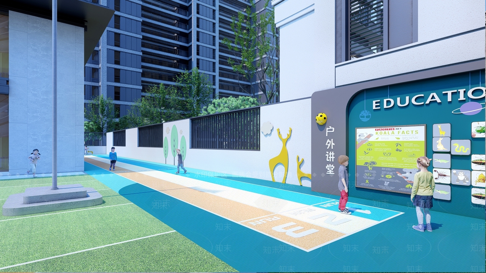 幼儿园景观SU模型下载【ID:1147432611】