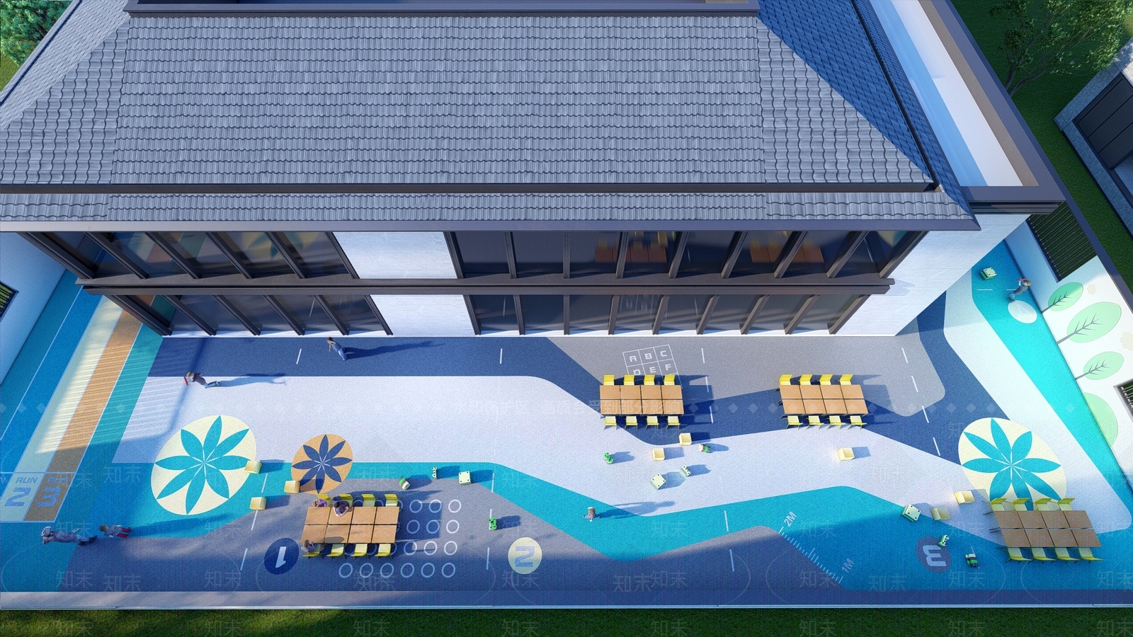 幼儿园景观SU模型下载【ID:1147432611】
