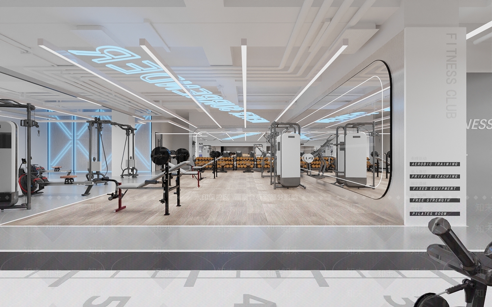 现代健身房3D模型下载【ID:1147434659】