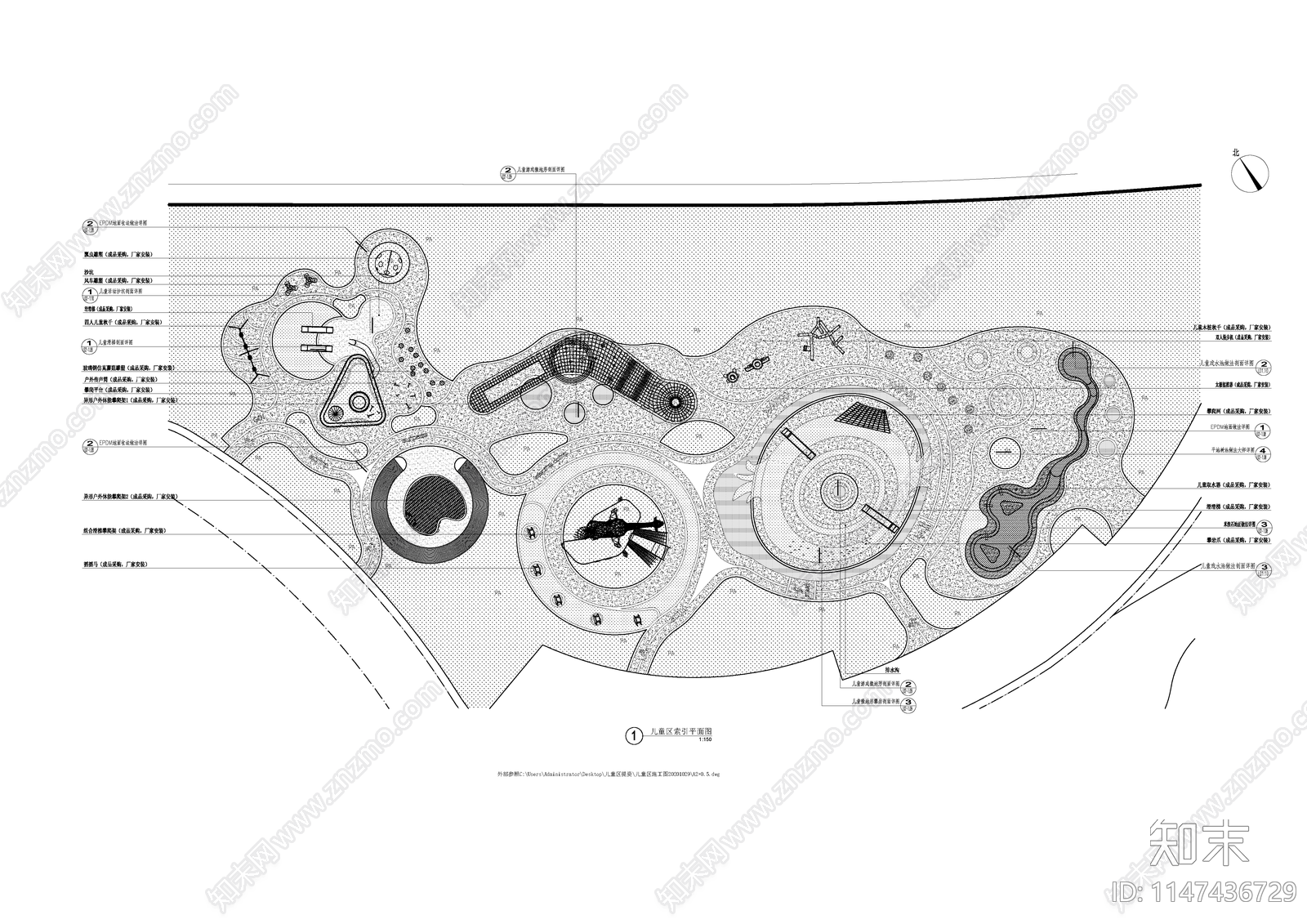儿童活动区施工图下载【ID:1147436729】