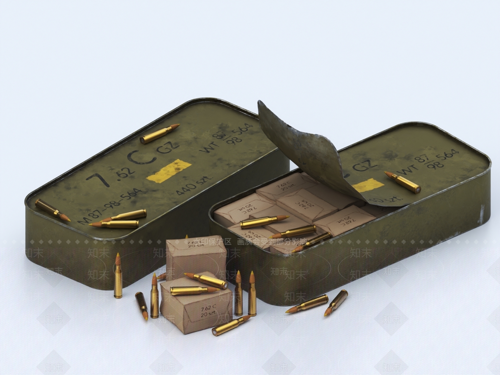 子弹3D模型下载【ID:1147437163】