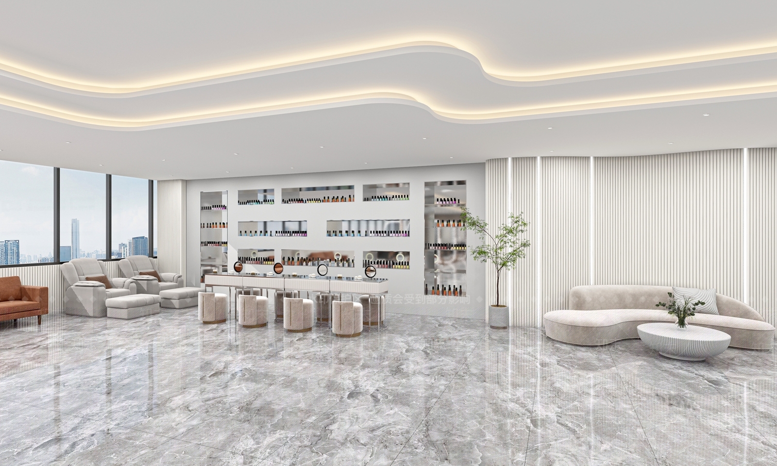 现代轻奢美容院3D模型下载【ID:1147437511】
